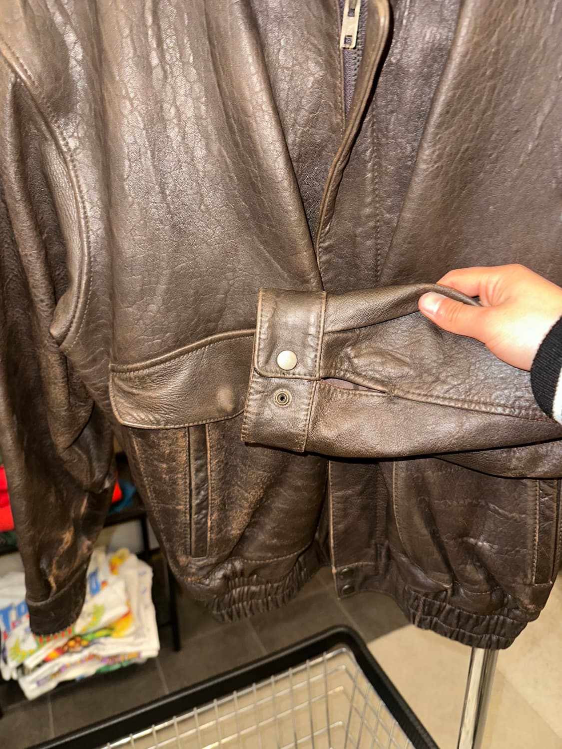 Early 90’s Japanese lambskin A-2 bomber  상품이미지8