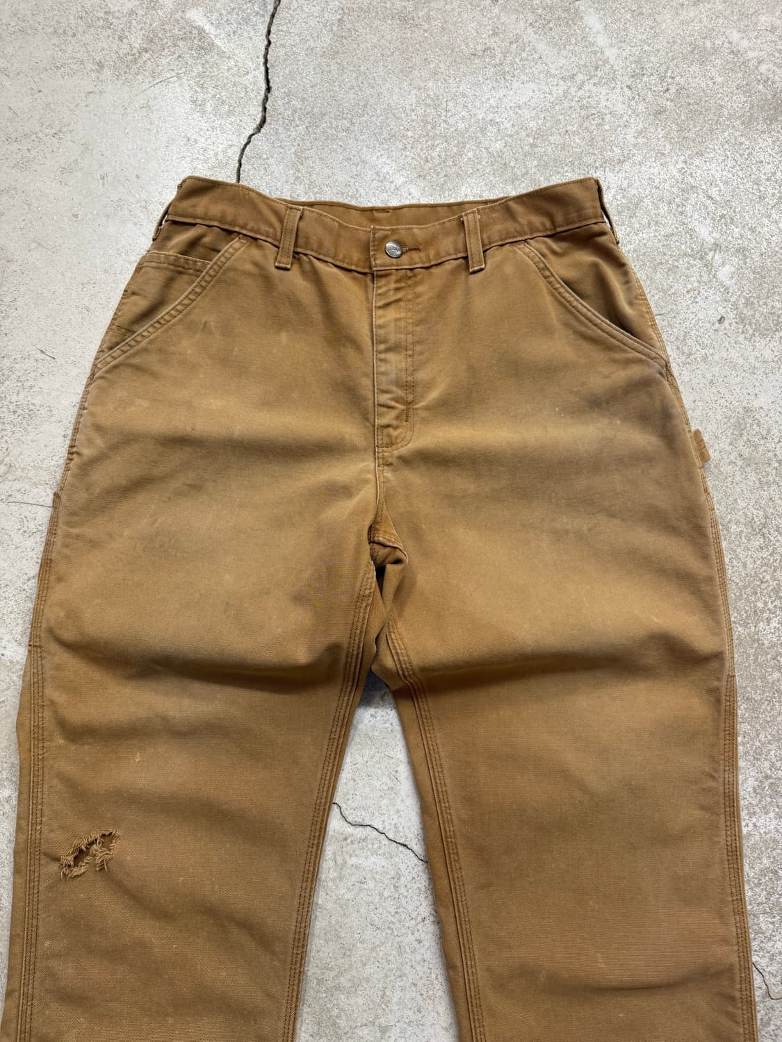 칼하트 B11 BRN 싱글니 덩가리핏 워크팬츠 상품이미지2