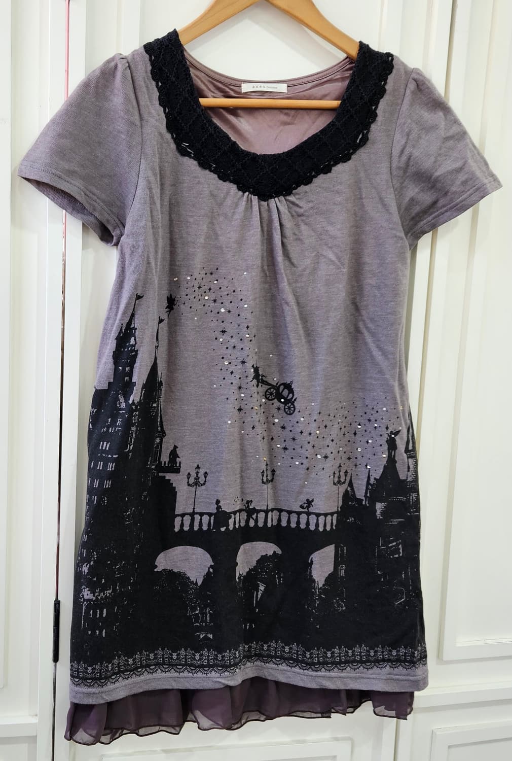 Axes Femme 페어리 프린팅 레이어드 원피스 상품이미지2