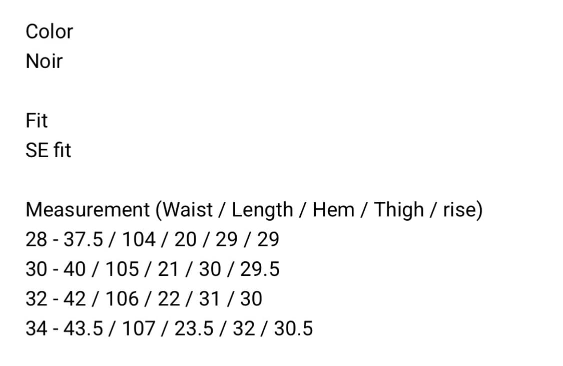 (교환)32>30 mer se fit noir데님 상품이미지2