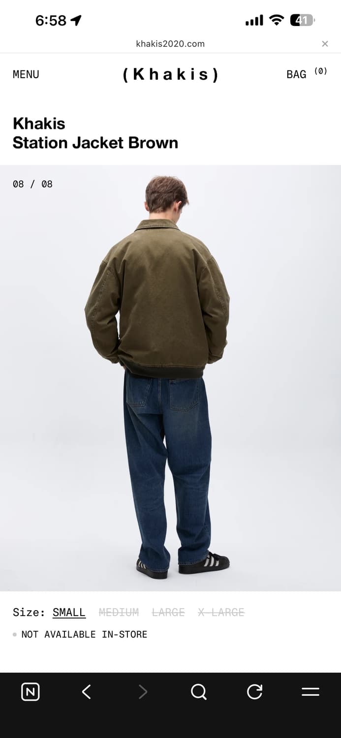 카키스 스테이션 자켓 XL 브라운 상품이미지8