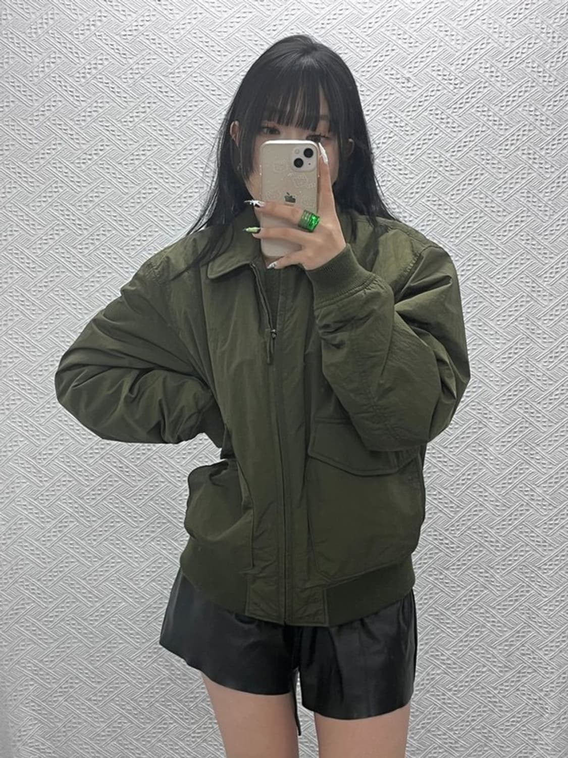 유니클로 X JW앤더슨 말차카키 블루종 항공점퍼 자켓 L C08558 상품이미지1