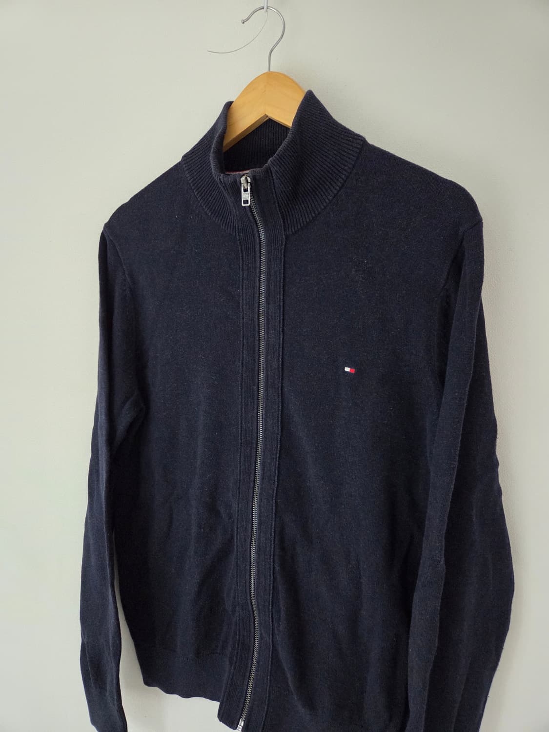 타미힐피거 코튼린넨 네이비 집업니트(100사이즈) 상품이미지3