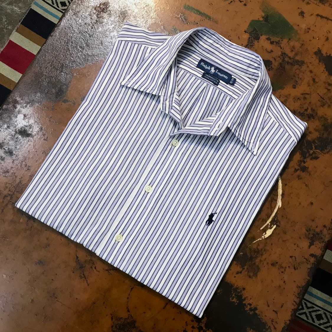 폴로랄프로렌 블루 멀티 스트라이프 셔츠 남성 105 사이즈  상품이미지1