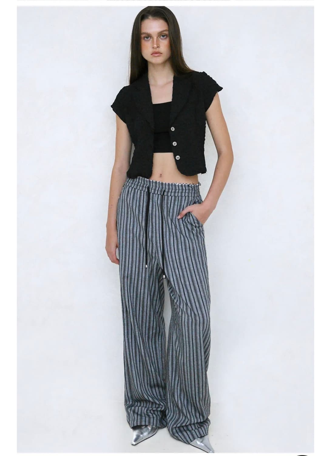 폴리수엠 fresh effortless pants(black/1size) 상품이미지3