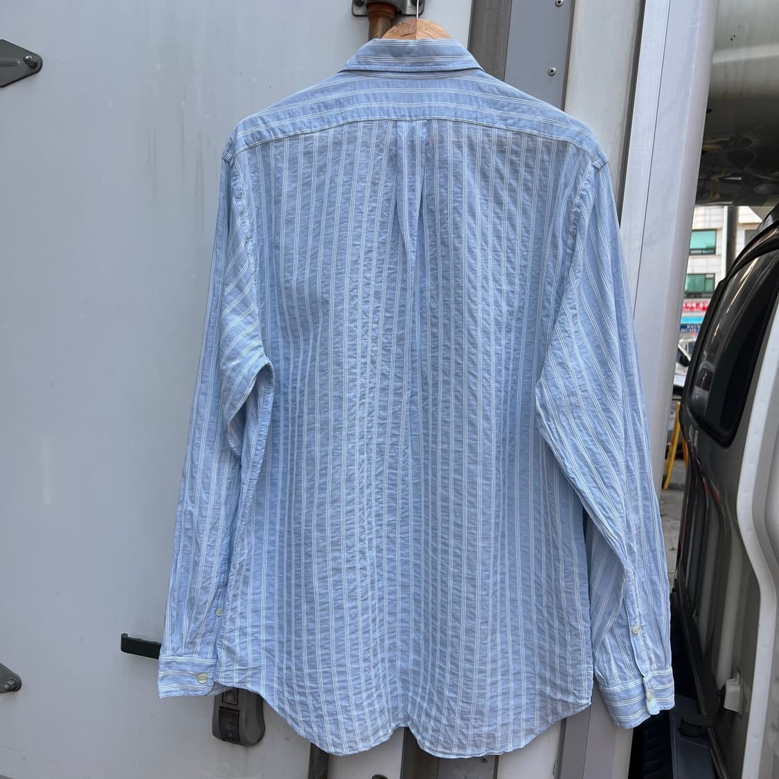90‘s 엠포리오 아르마니 자가드 스트라이프 셔츠 상품이미지6