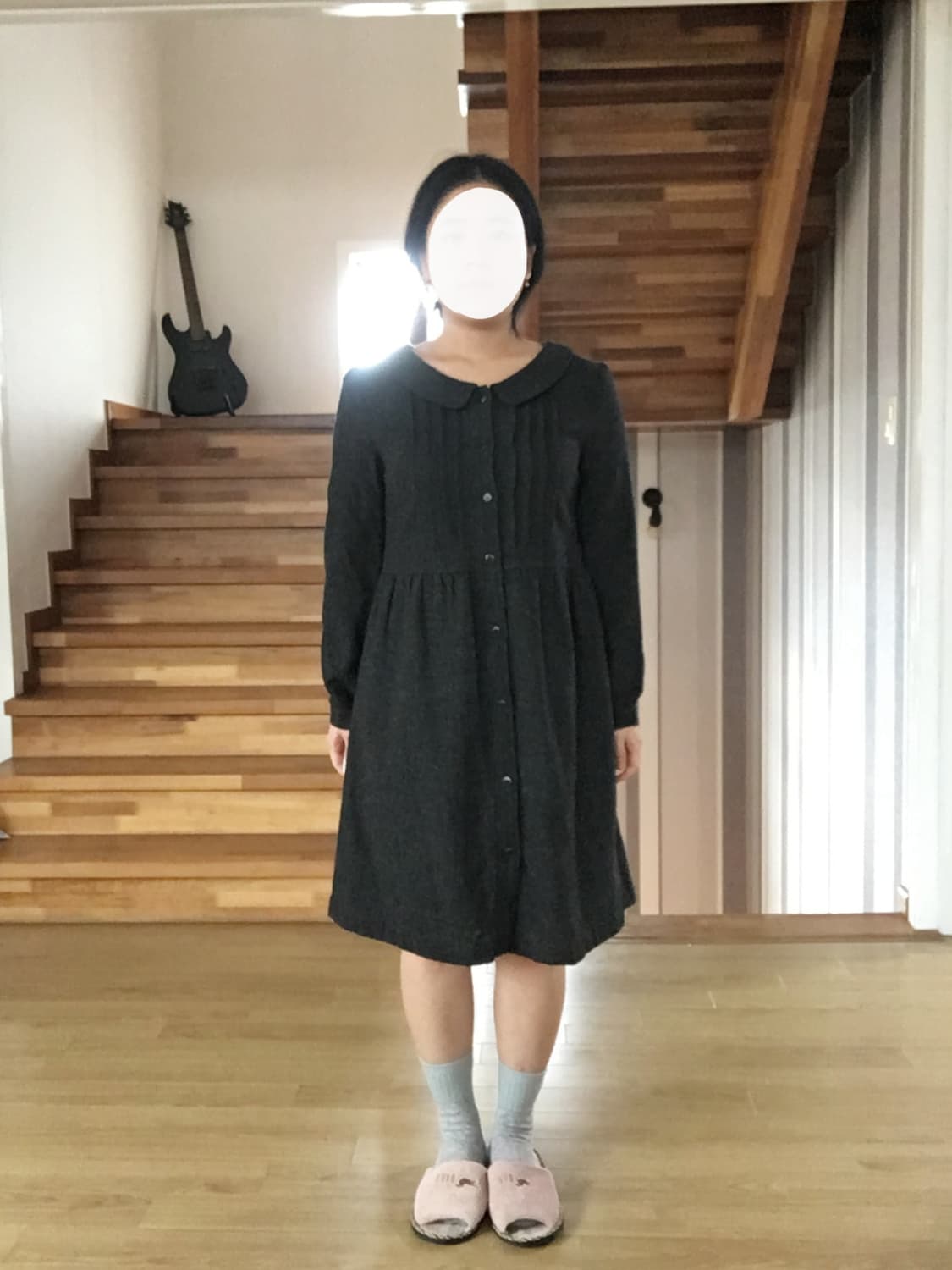 라운드카라 울 원피스 상품이미지4