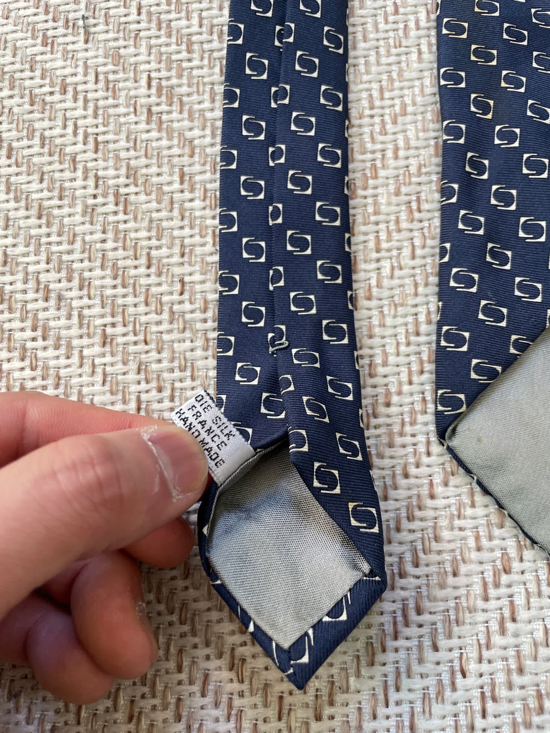 크리스찬 디올 실크 네이비 넥타이  J03759 상품이미지5
