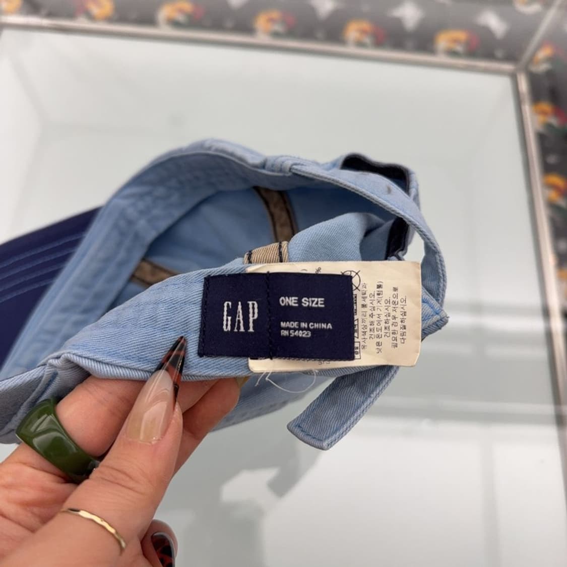 갭 GAP Y2K 레트로 빈티지 라이트블루 볼캡 C08397 상품이미지4