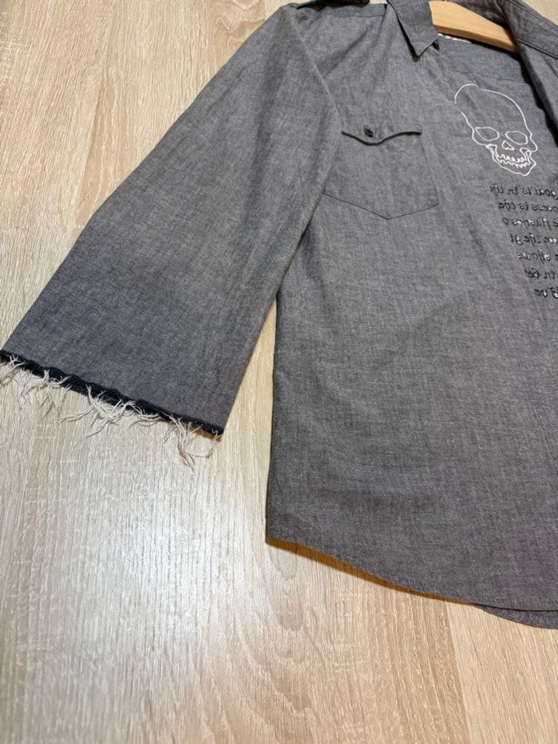 01SS 넘버나인 미스테리 화이트 보이 스컬 셔츠 상품이미지8