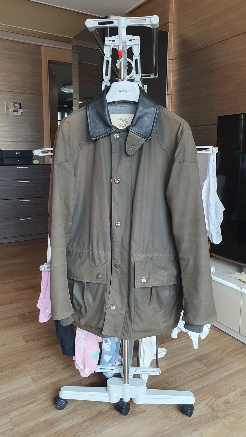 바스통 001 헌팅 왁스자켓 M 올리브 상품이미지1