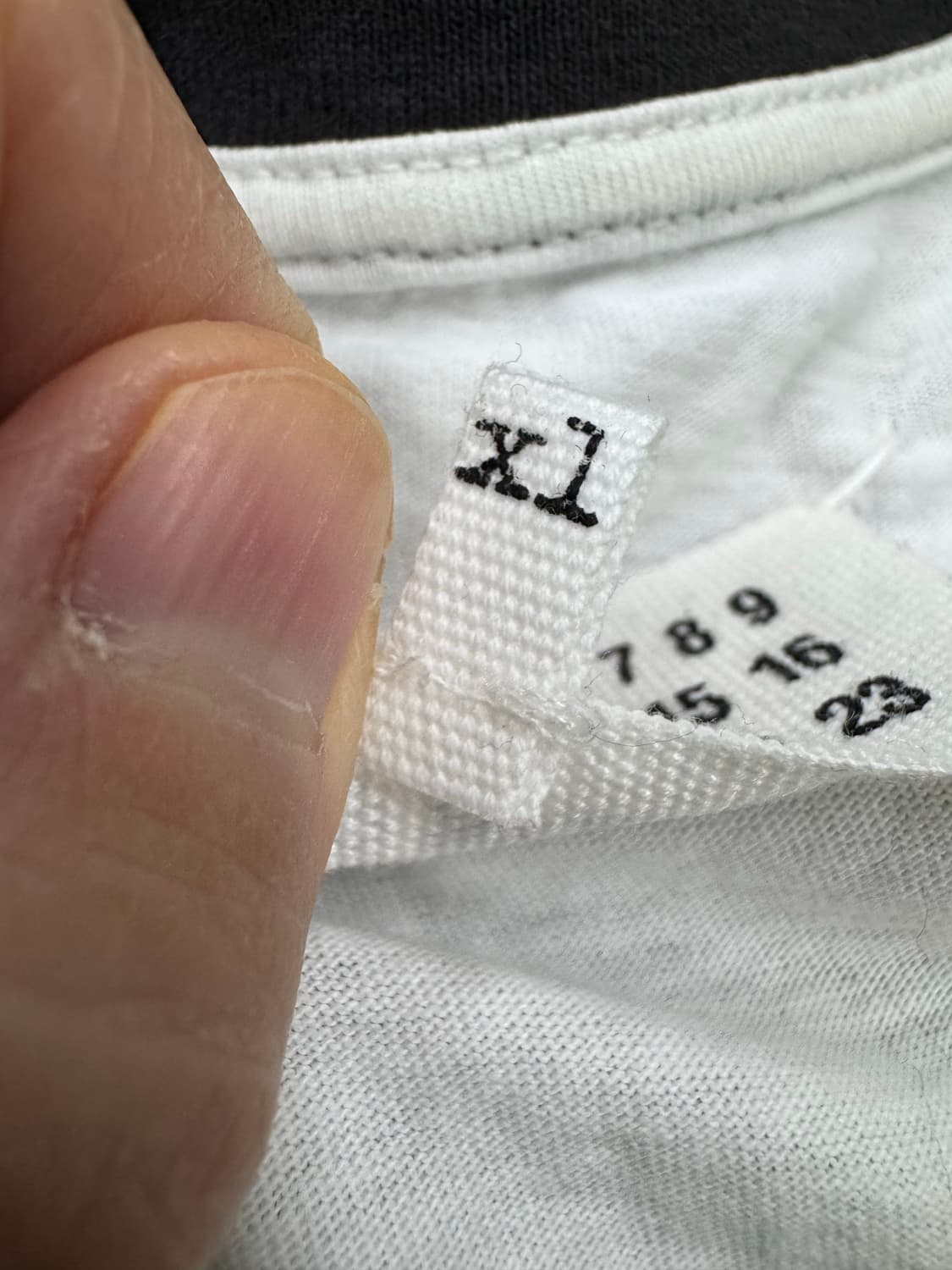 마르지엘라 스탬프 티셔츠 블랙 xl 상품이미지7