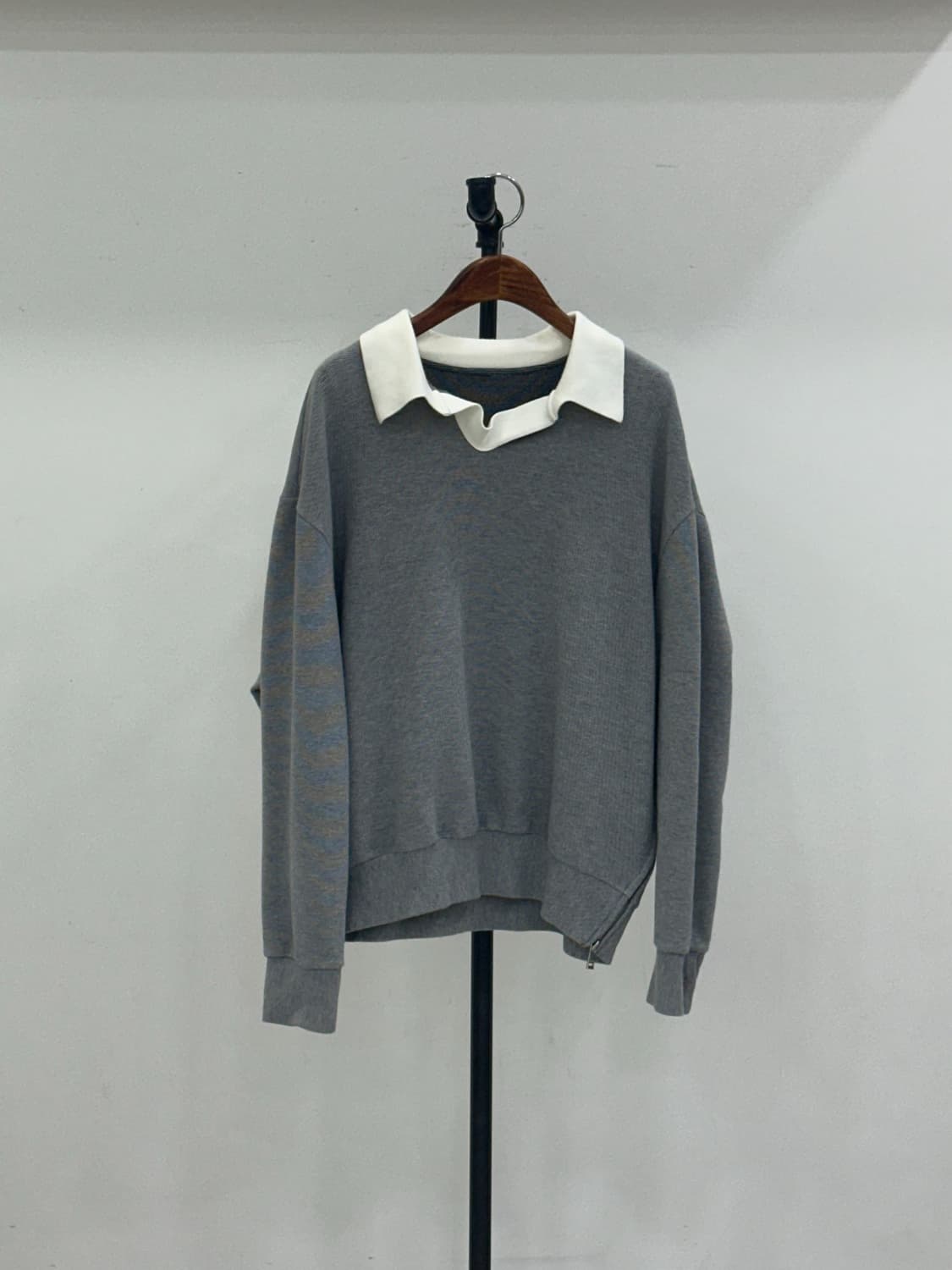 시스템 옴므 오픈 카라 니트 상품이미지2