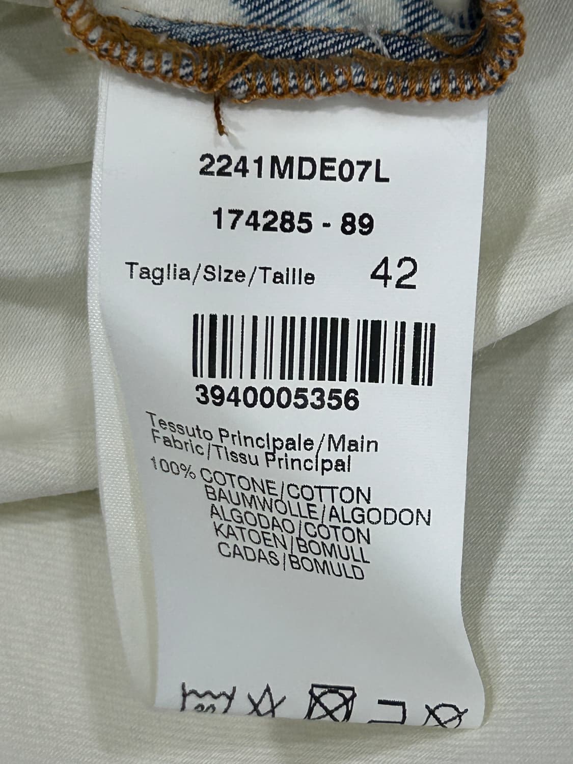 MSGM 워싱 데님 프릴 반팔 셔츠 오버핏 66-77 상품이미지9