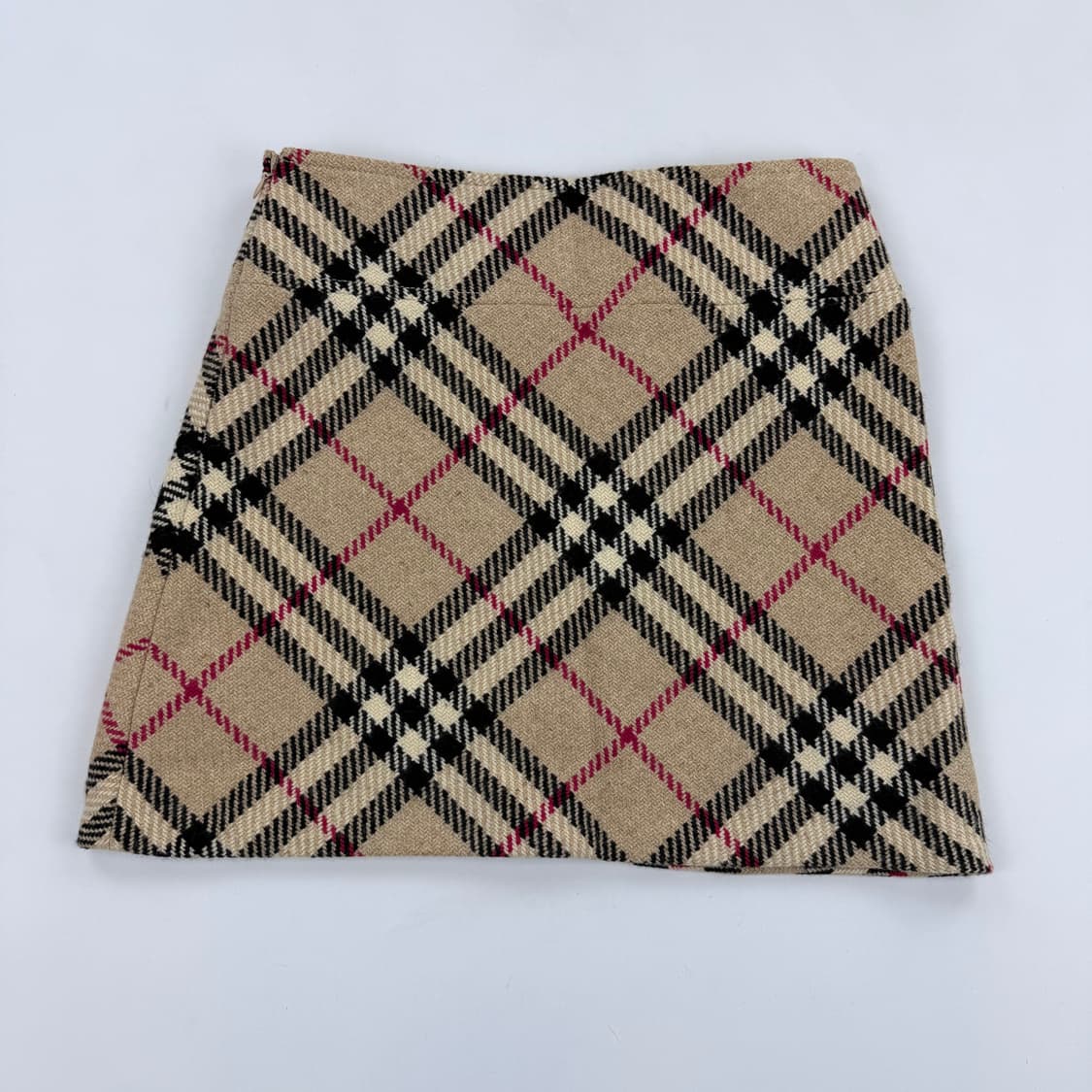 버버리 노바체크 큐프로원단 울 스커트 상품이미지5