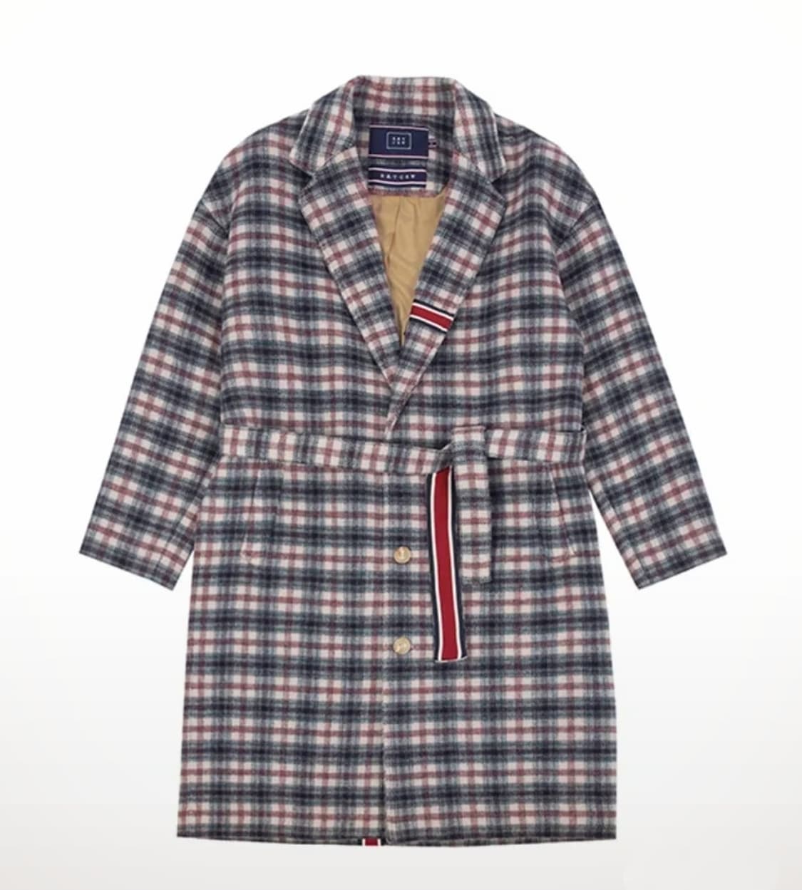 로맨틱 크라운(Romantic Crown)체크 울코트 상품이미지9