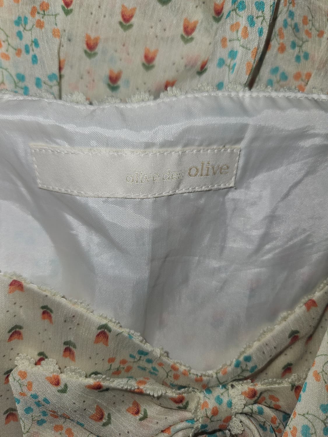 olive des olive 빈티지🌷 튤립 가든 리본 퍼프 드레스 상품이미지5