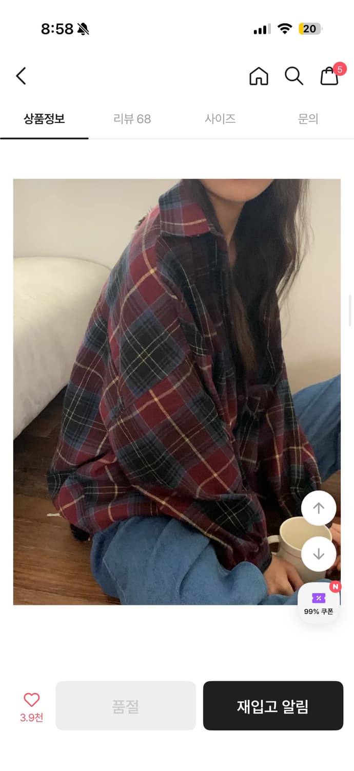 체크셔츠 상품이미지3