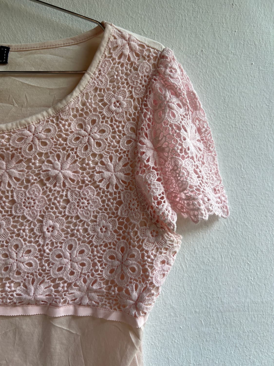 핑크 크로쉐 반팔  상품이미지4