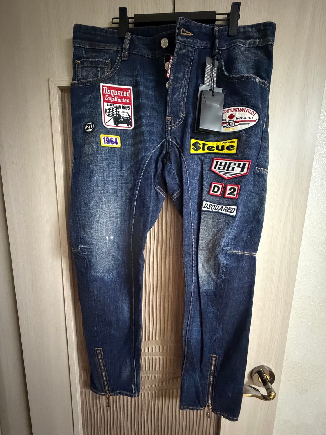 [50] 디스퀘어드2 로고패치 지퍼 바이커진 새제품 상품이미지1