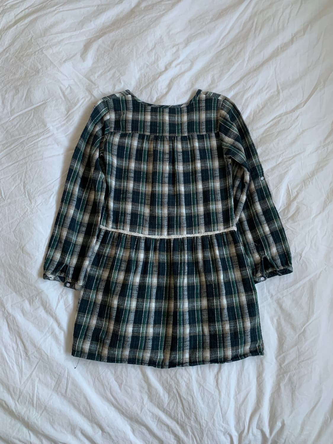 그린 체크 블라우스 상품이미지6