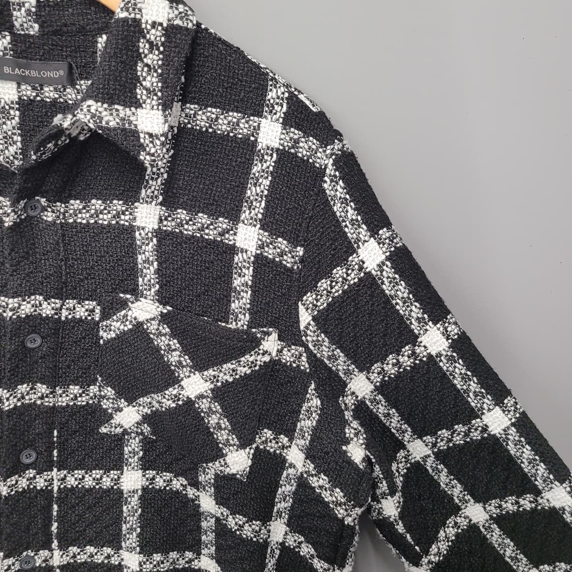 BlackBlond 블랙블론드 비비디 클래식 로고 플레이드 트위드 셔츠 상품이미지3