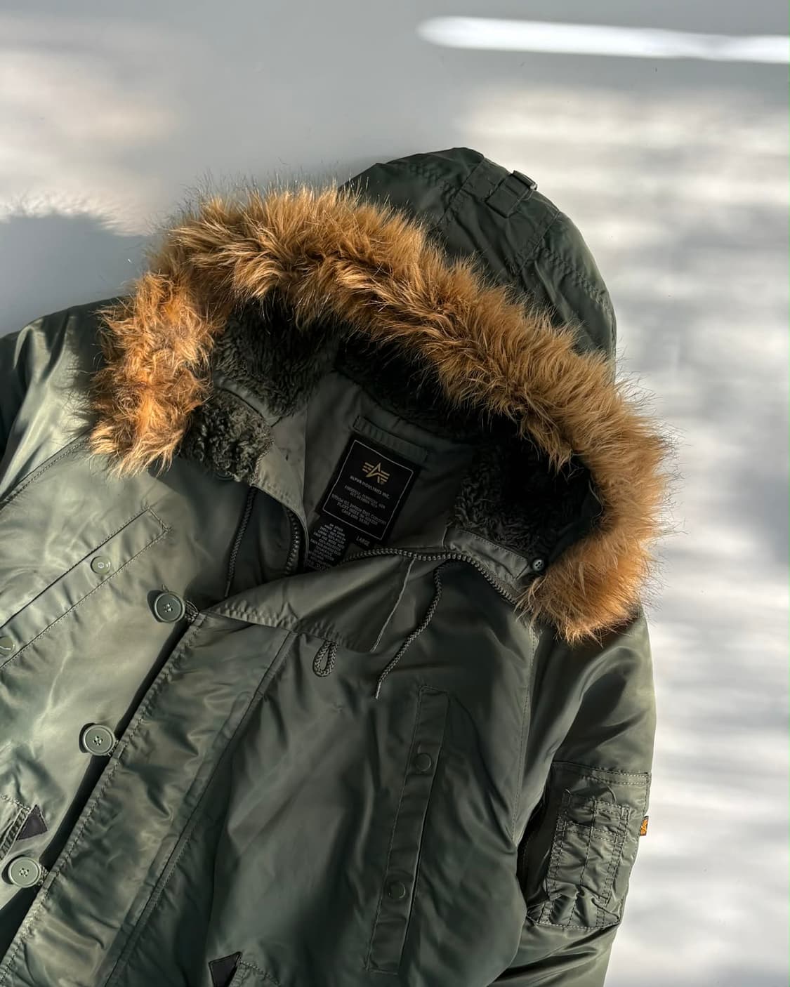 [L] 알파인더스트리 N-3B 폭스퍼 패딩 자켓 상품이미지6