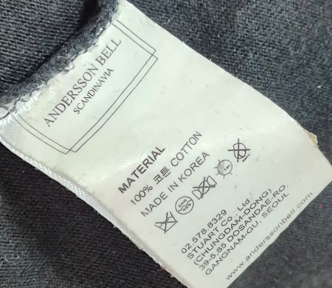 M ) 앤더슨벨 블랙 반팔티 상품이미지3