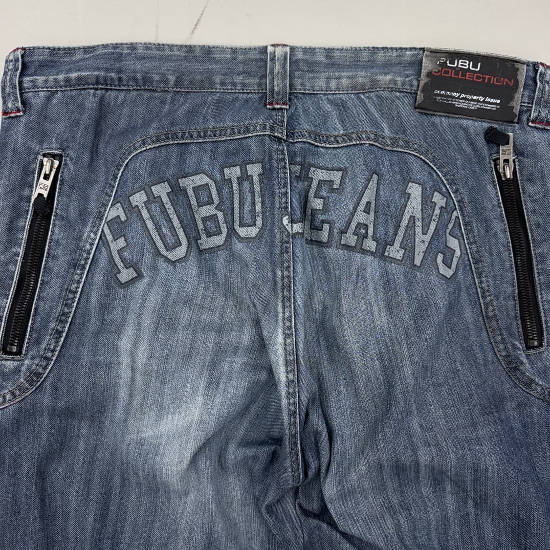 FUBU 후부 백로고 새깅 탄창 와이드 데님팬츠 상품이미지7