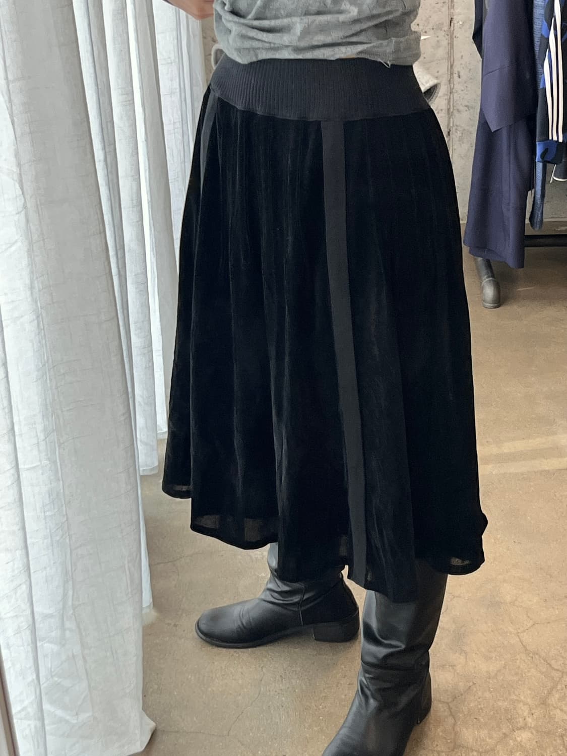 HIROKO BIS 히로코비스 벨벳 플레어 스커트 상품이미지9