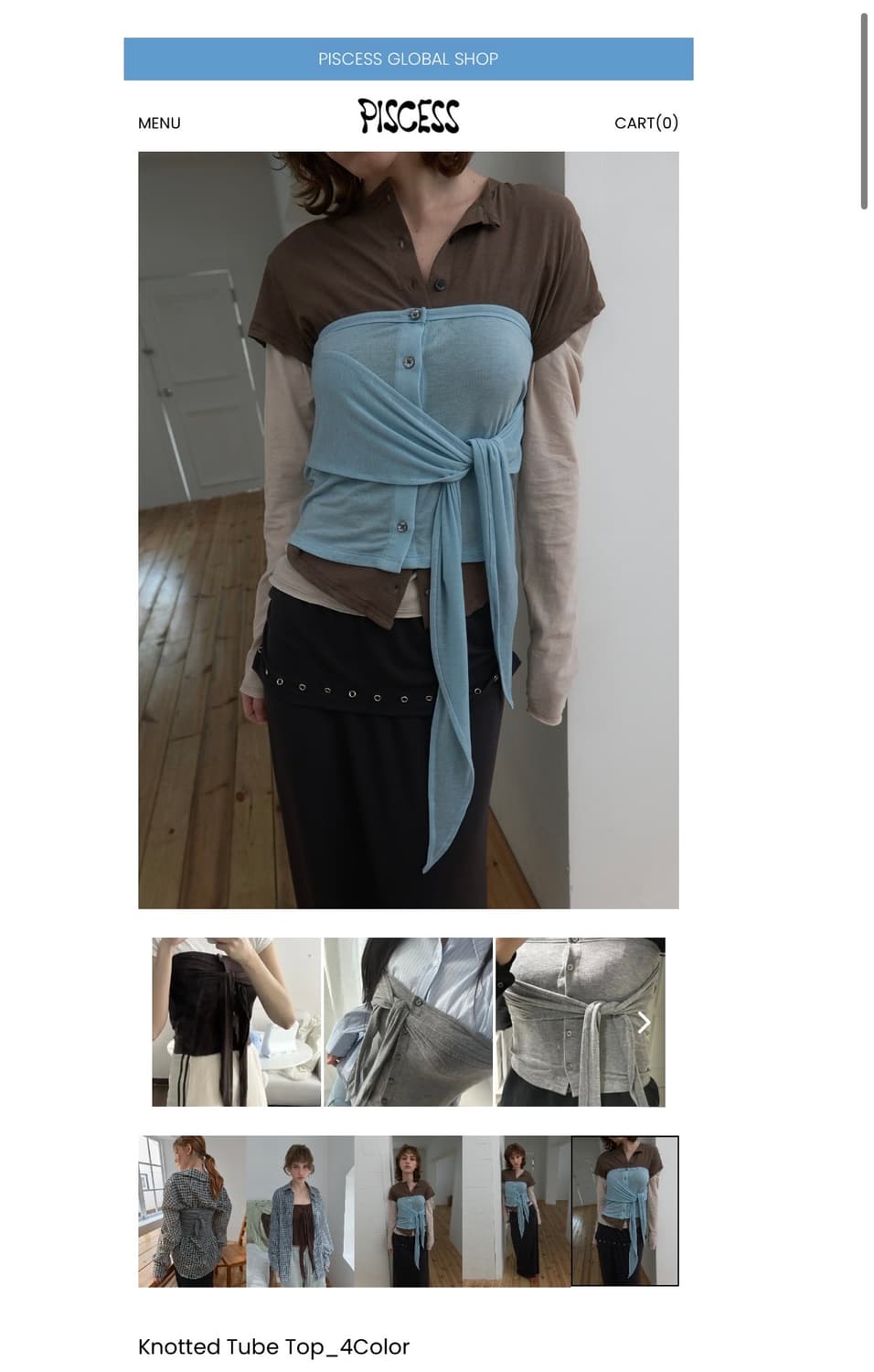 PISCESS 랩 스타일 튜브탑 7.9-> 3.8 상품이미지2