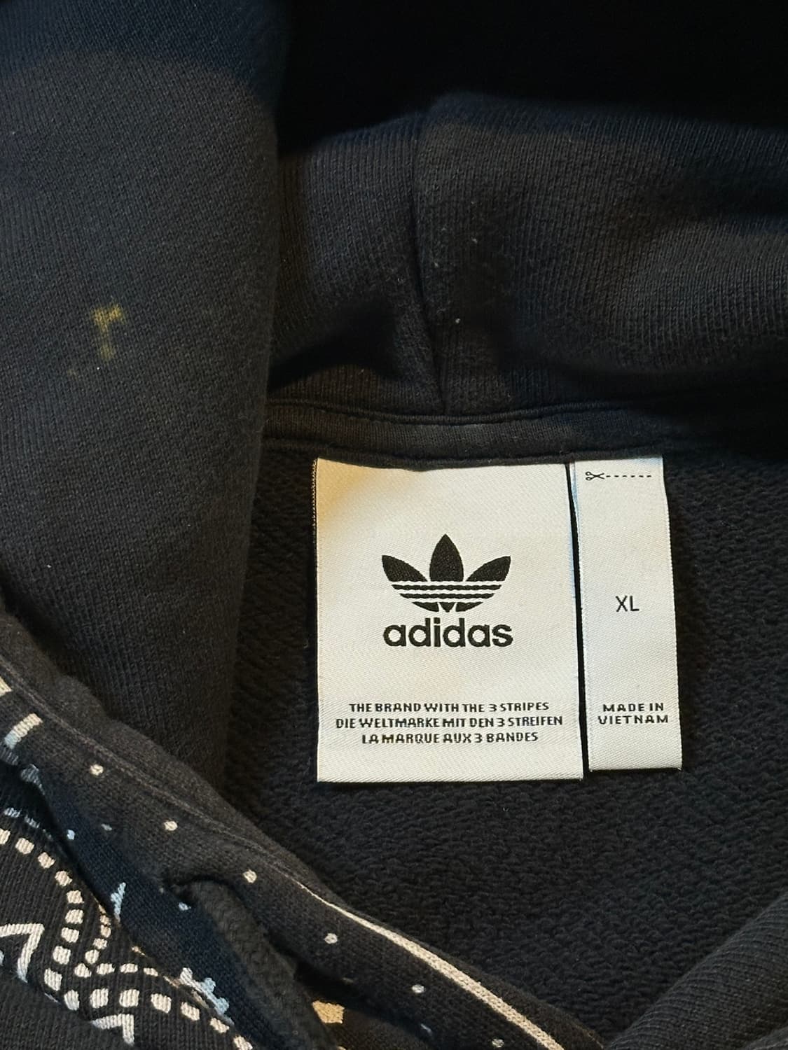 아디다스 ADIDAS 페이즐리 반다나 패턴 후드티 블랙 상품이미지4