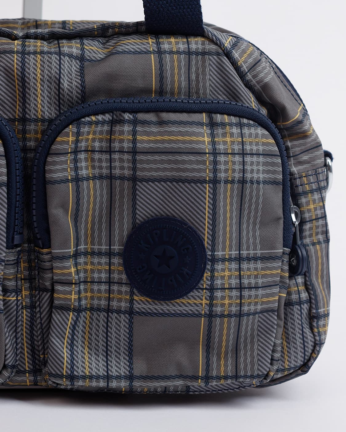 [Kipling] 체크패턴 멀티 포켓 나일론 토트백 상품이미지4
