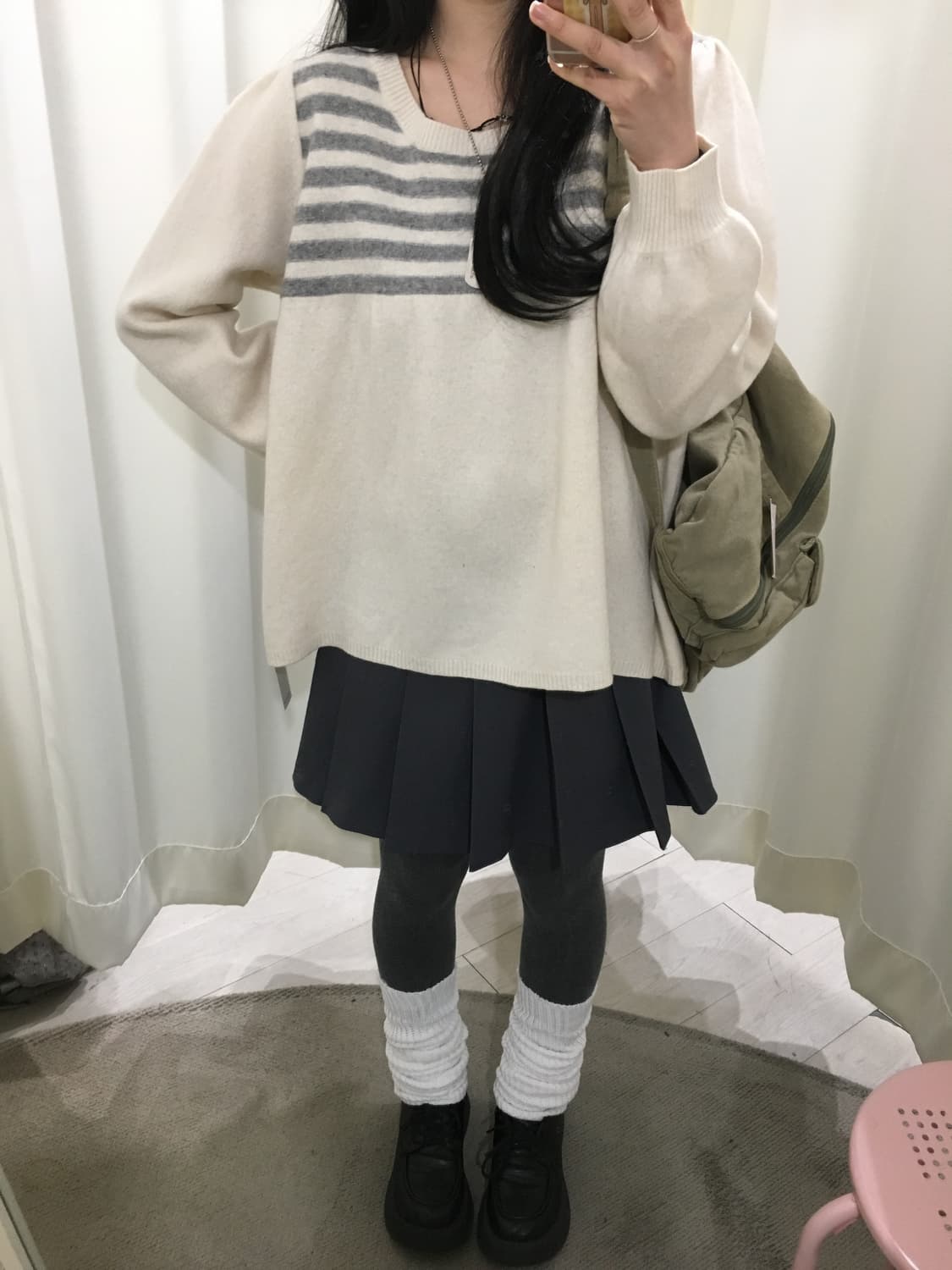 fluffy stripe knit 상품이미지1