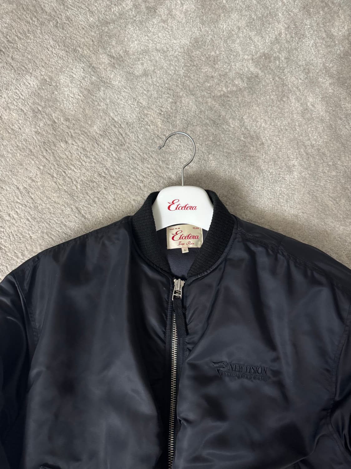 [이티씨이] ETCE 리버시블 오버사이즈 봄버 블랙 S사이즈(마지막가격) 상품이미지3