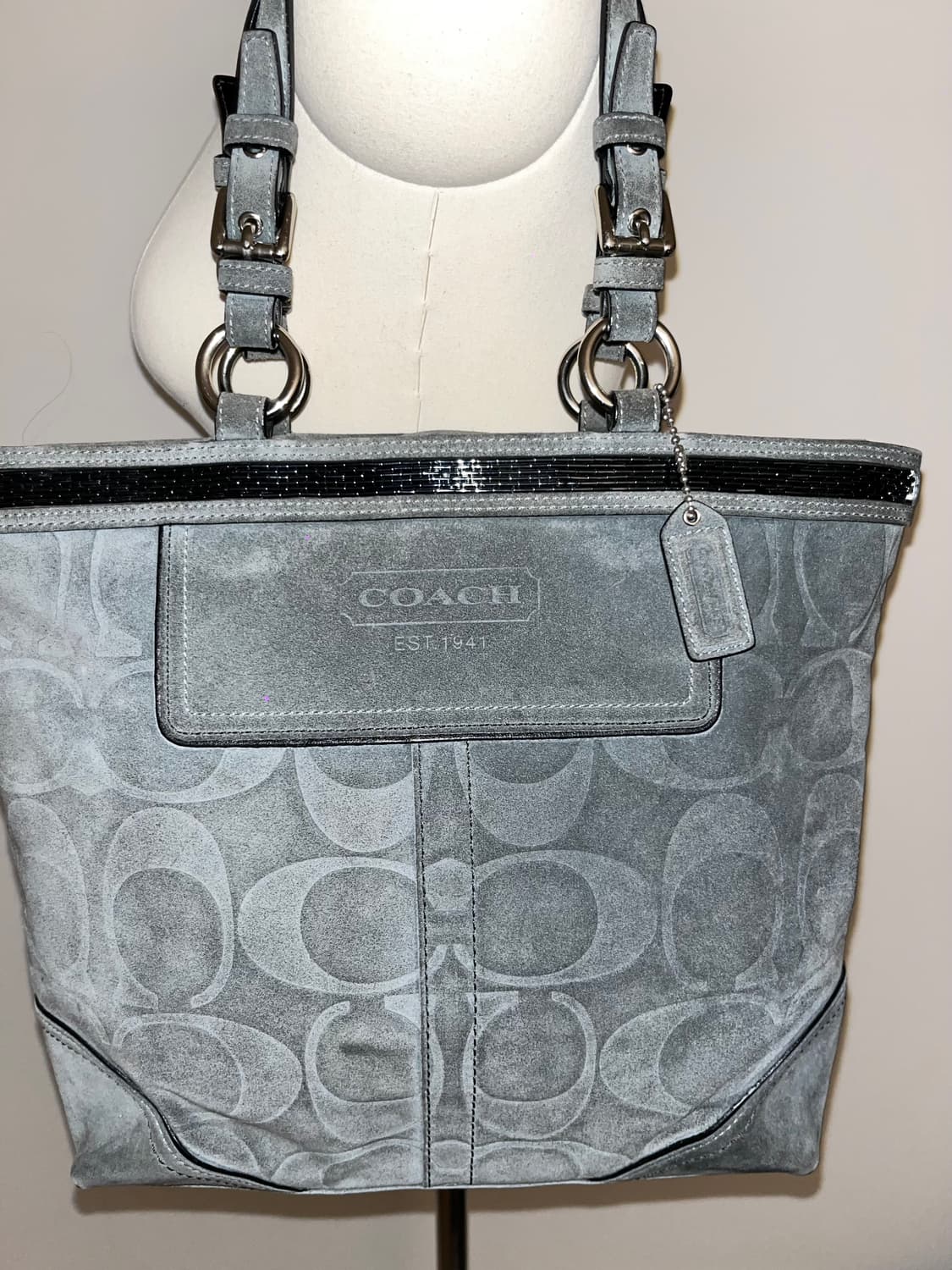 📦Coach gray suede shoulder bag 상품이미지5