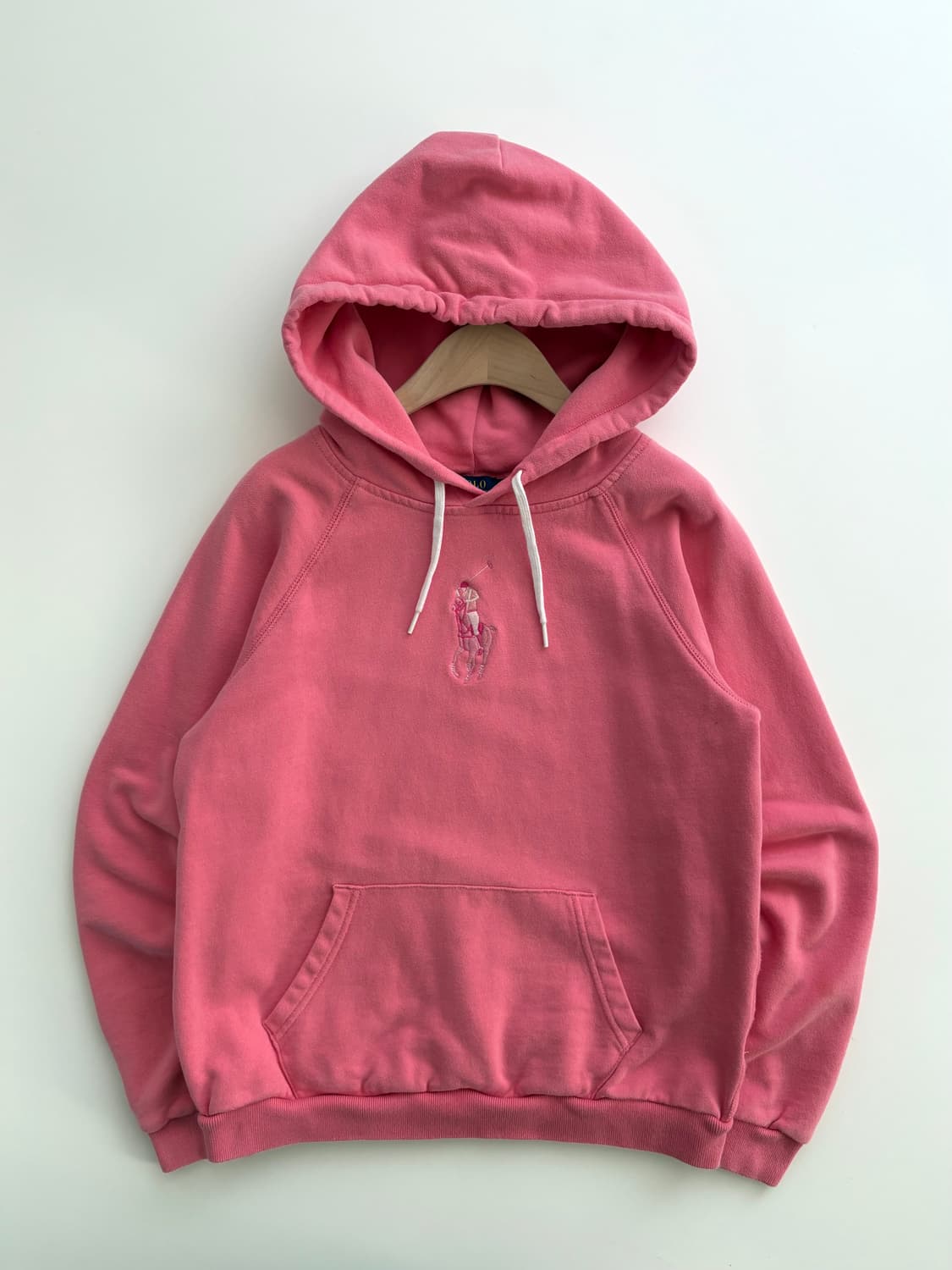 Polo 폴로 랄프로렌 QR신형 빅포니 핑크컬러 후드티 상품이미지3