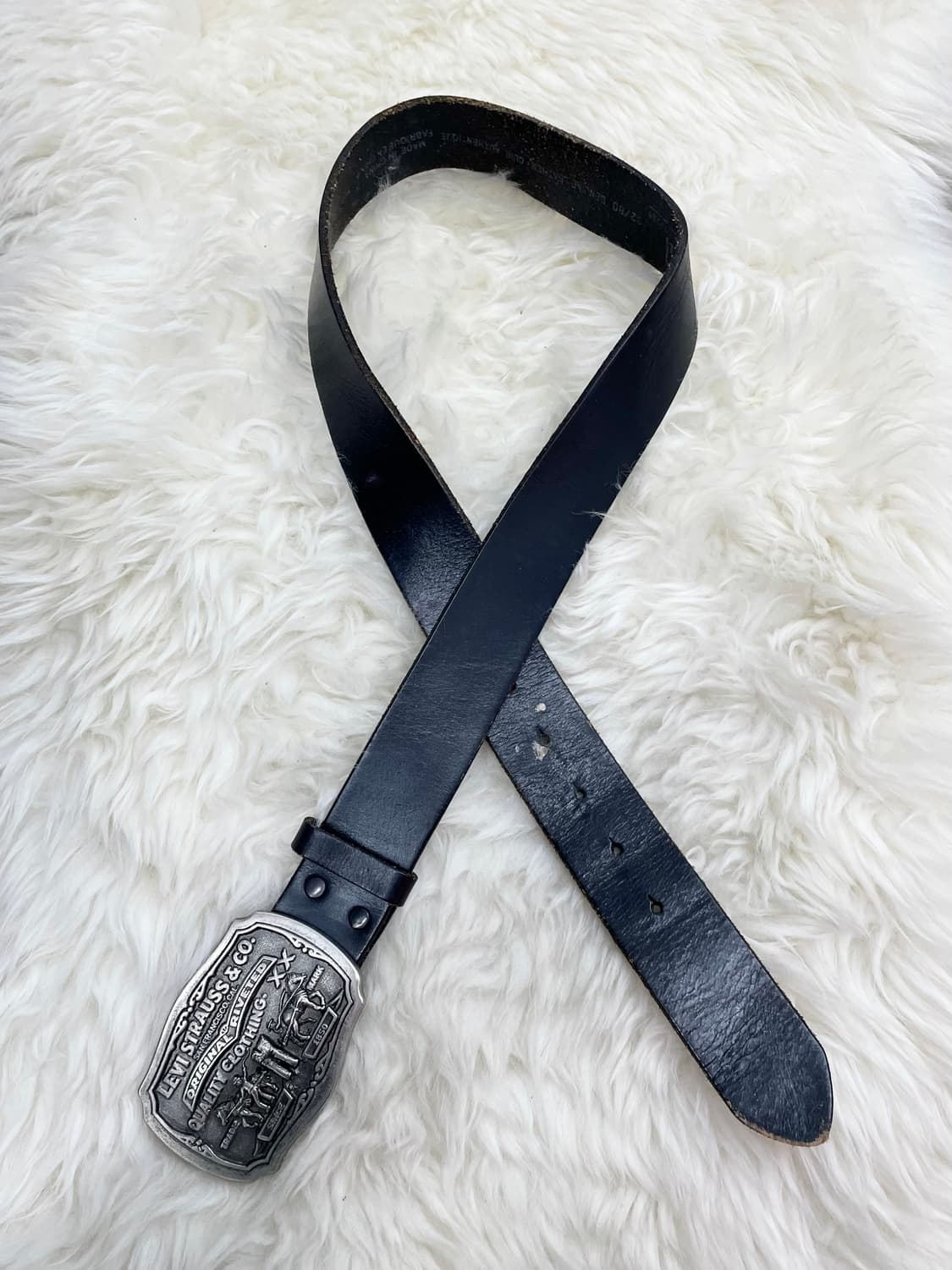 리바이스 리얼레더 로고 버클 벨트 상품이미지1