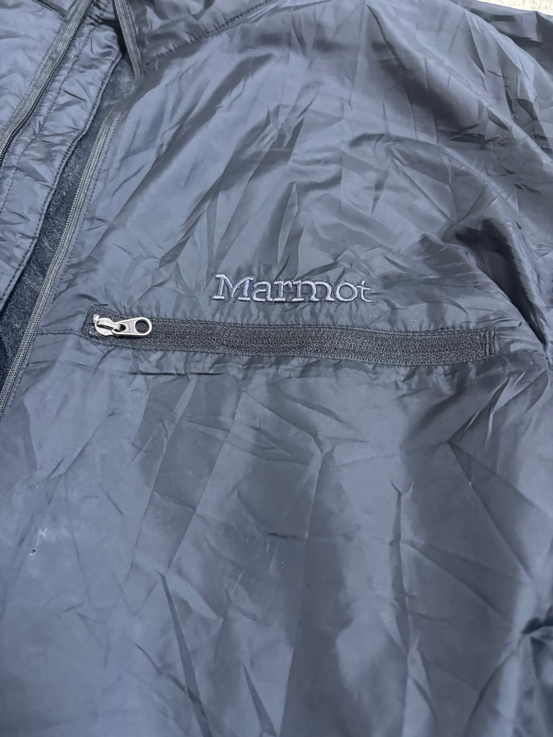 일본판 MARMOT 검정색 바람막이 사이즈 105-110 상품이미지2