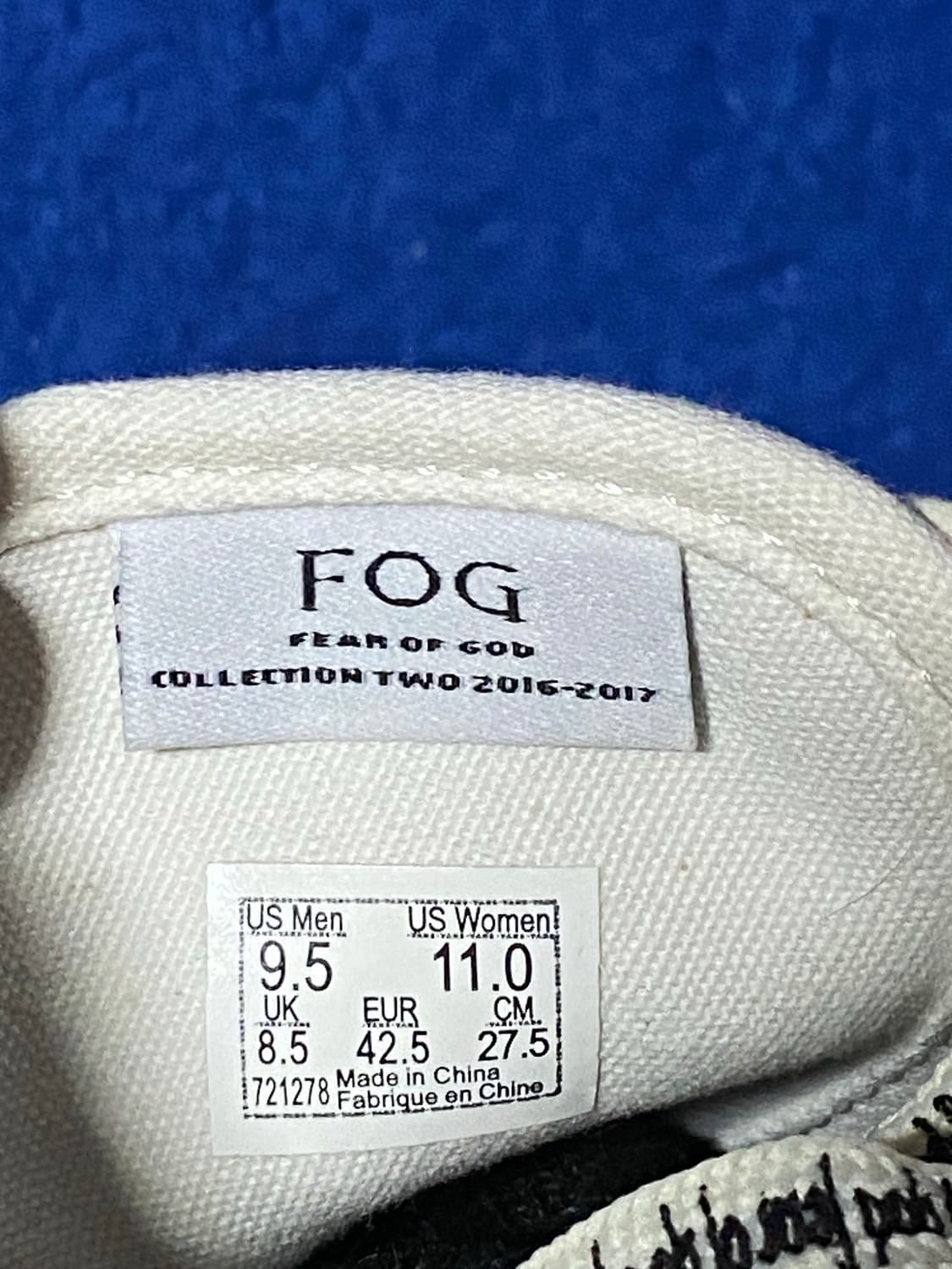 VANS 반스 볼트 x FOG 피어 오브 갓 OG 에라 95 DX 275 상품이미지8
