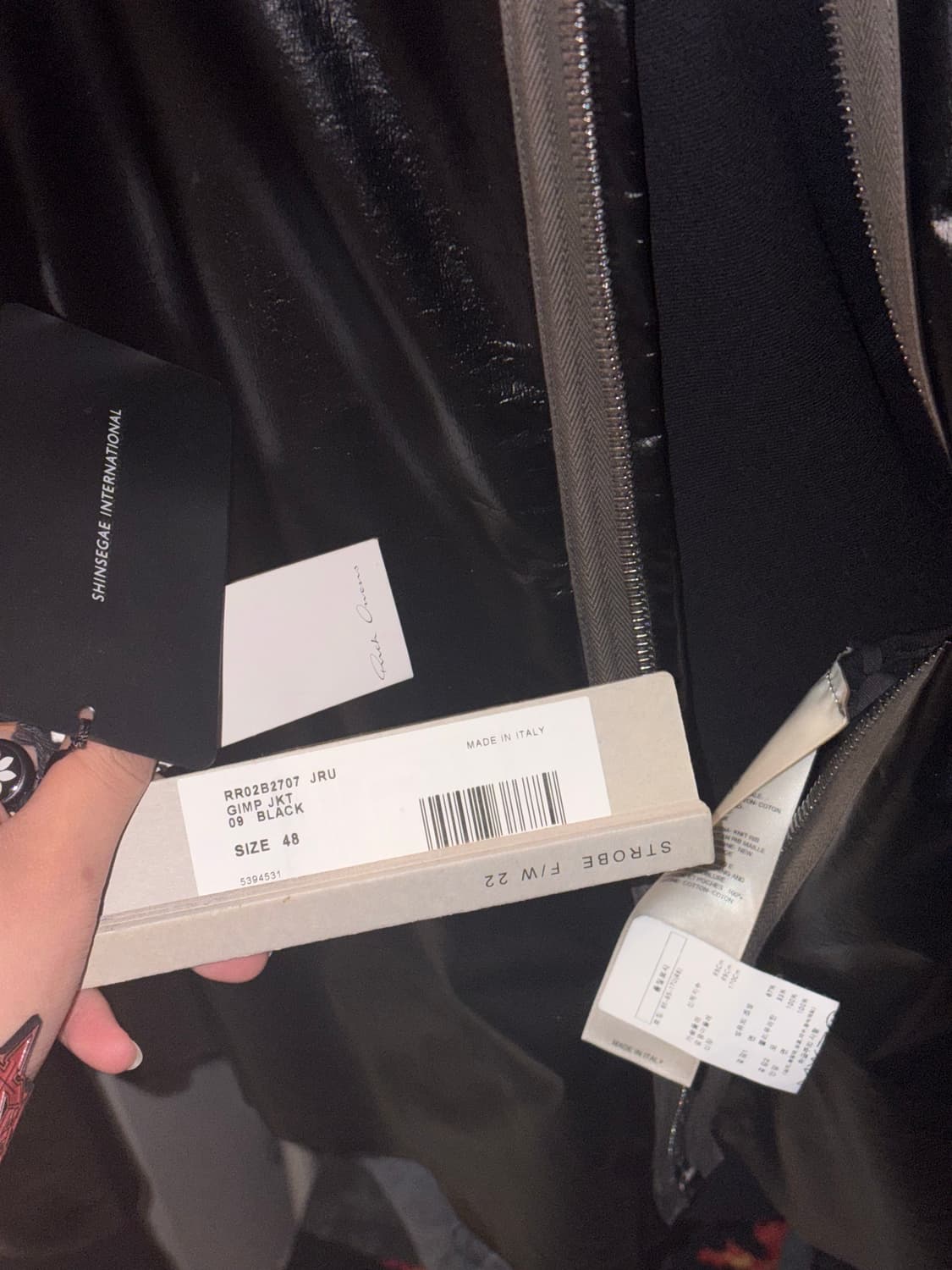 릭오웬스 김프 러버 자켓 48사이즈 상품이미지5