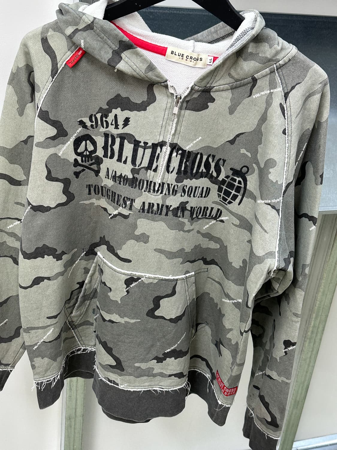grunge camo half zip hoody 상품이미지5