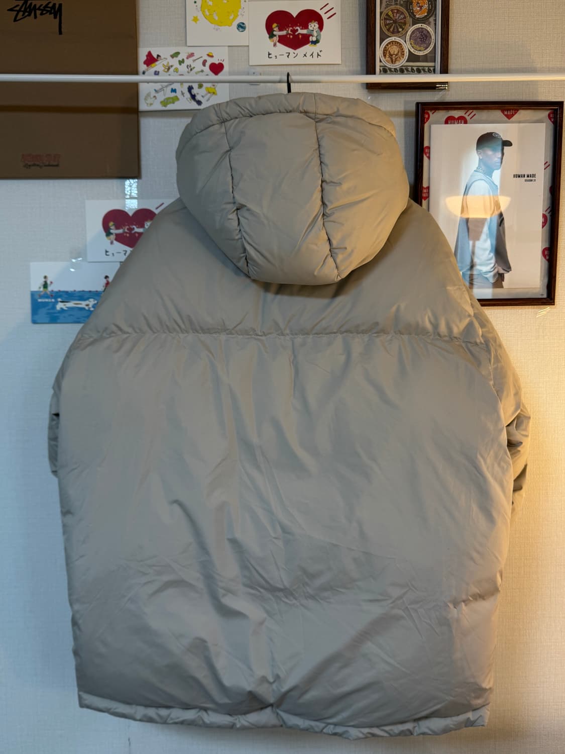 (L)마리떼 프랑소와저버 오버핏 후드 다운 푸퍼 패딩 베이지 상품이미지2