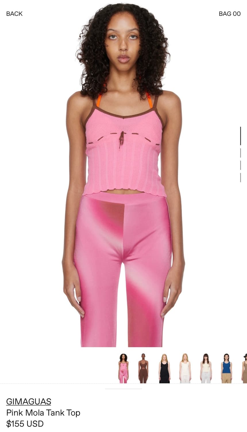 Gimaguas pink mola tank top (L) 상품이미지1