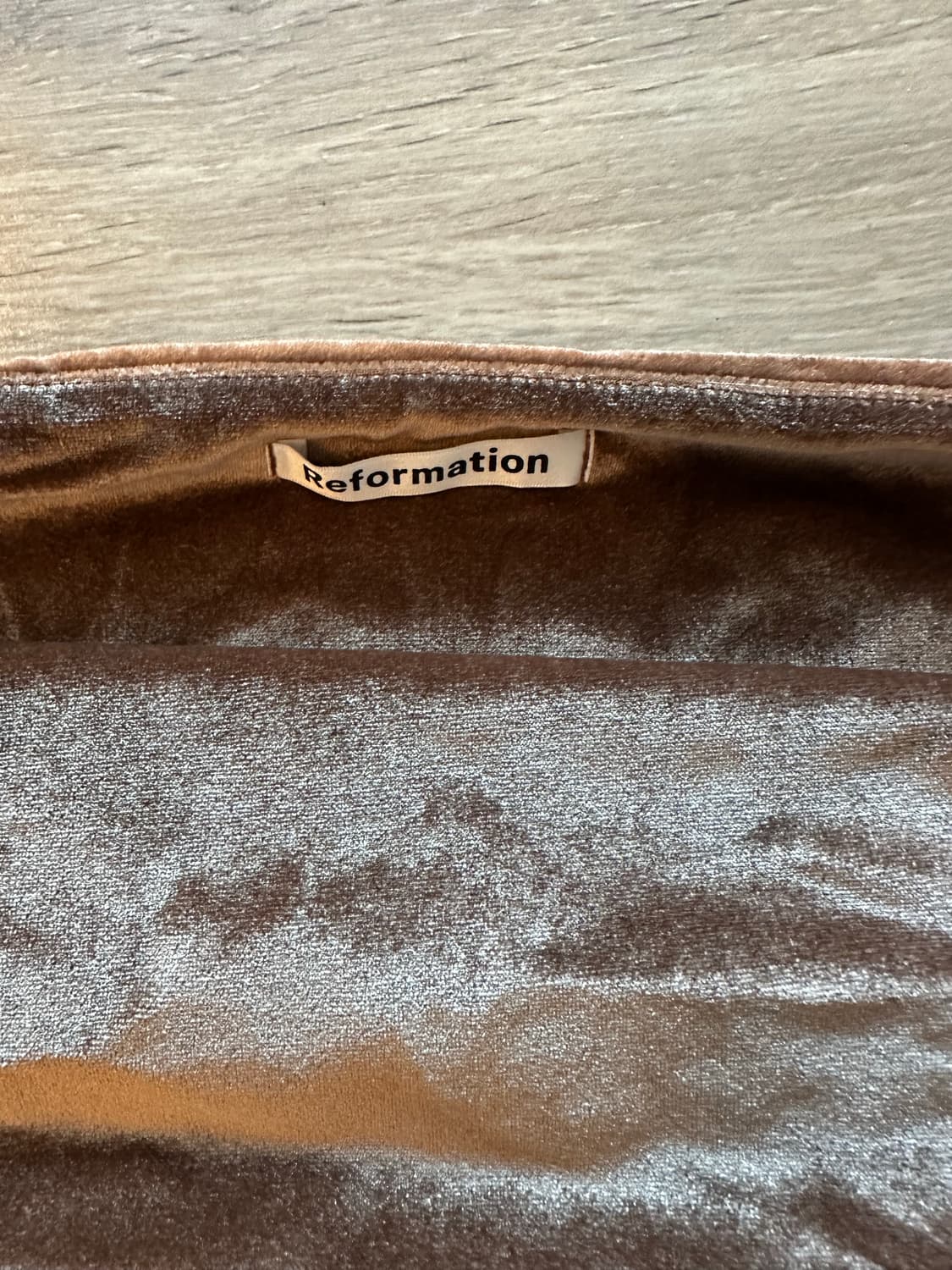 Reformation 리포메이션 브라운 셀로 니트 벨벳 오프숄더 탑 XS 상품이미지6