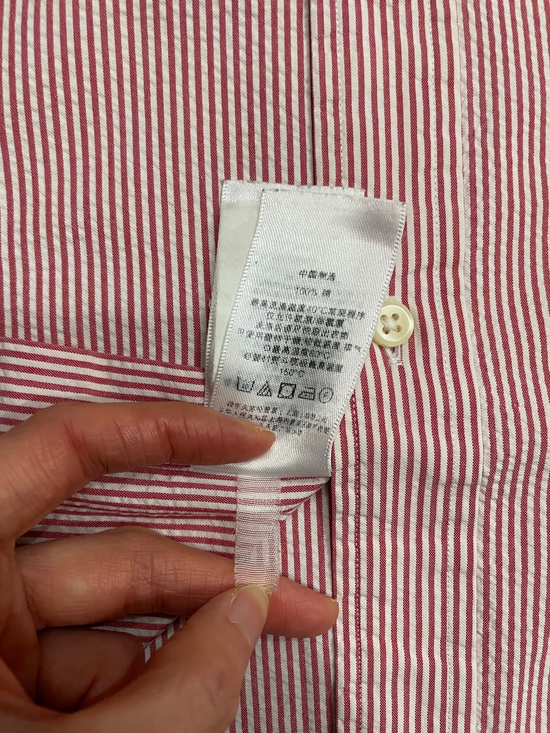 폴로 시어서커 레드 스트라이프 반팔 셔츠 상품이미지7