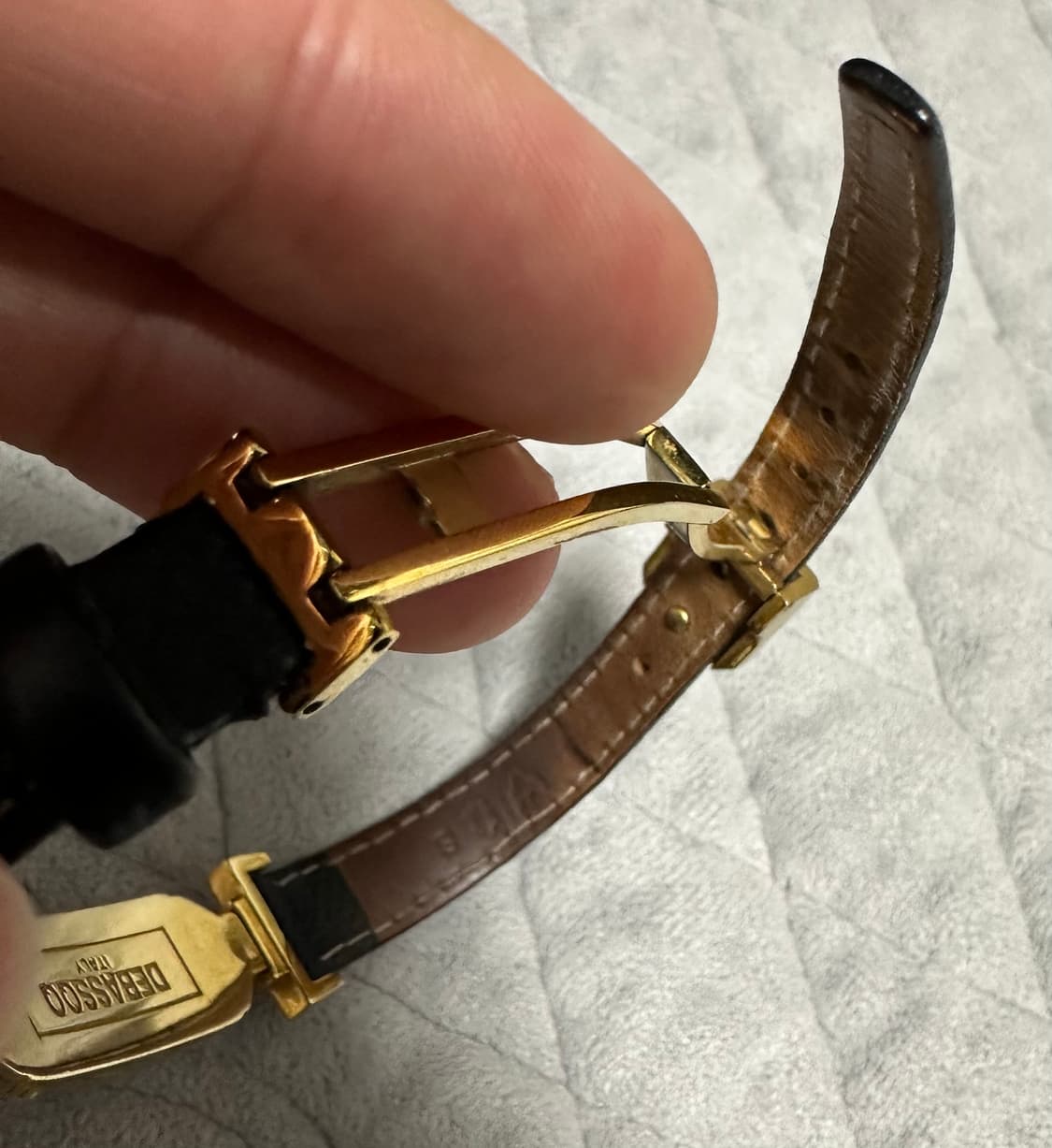 드바스크 앱송 유광골드 블랙레더 상품이미지3