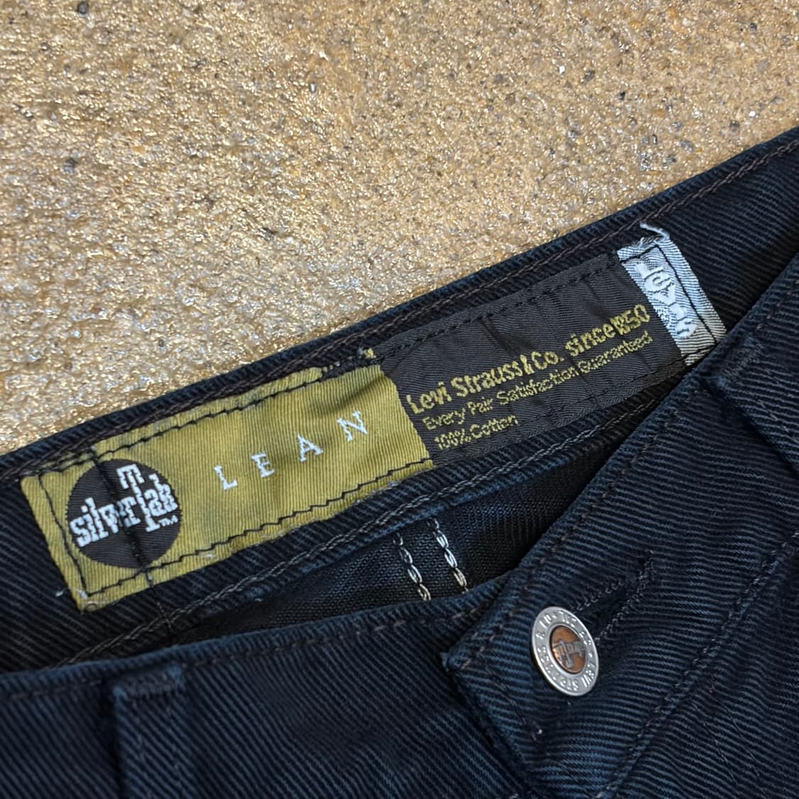 90s 미국 빈티지 리바이스 실버탭 슬림핏 블랙진 청바지 상품이미지3