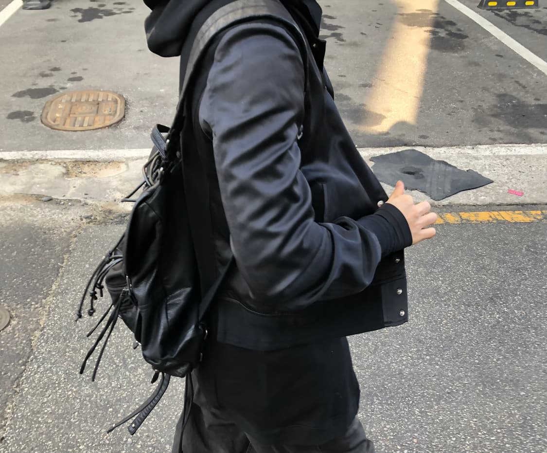 미하라야스히로 레이어드 후디 바시티 자켓 상품이미지1