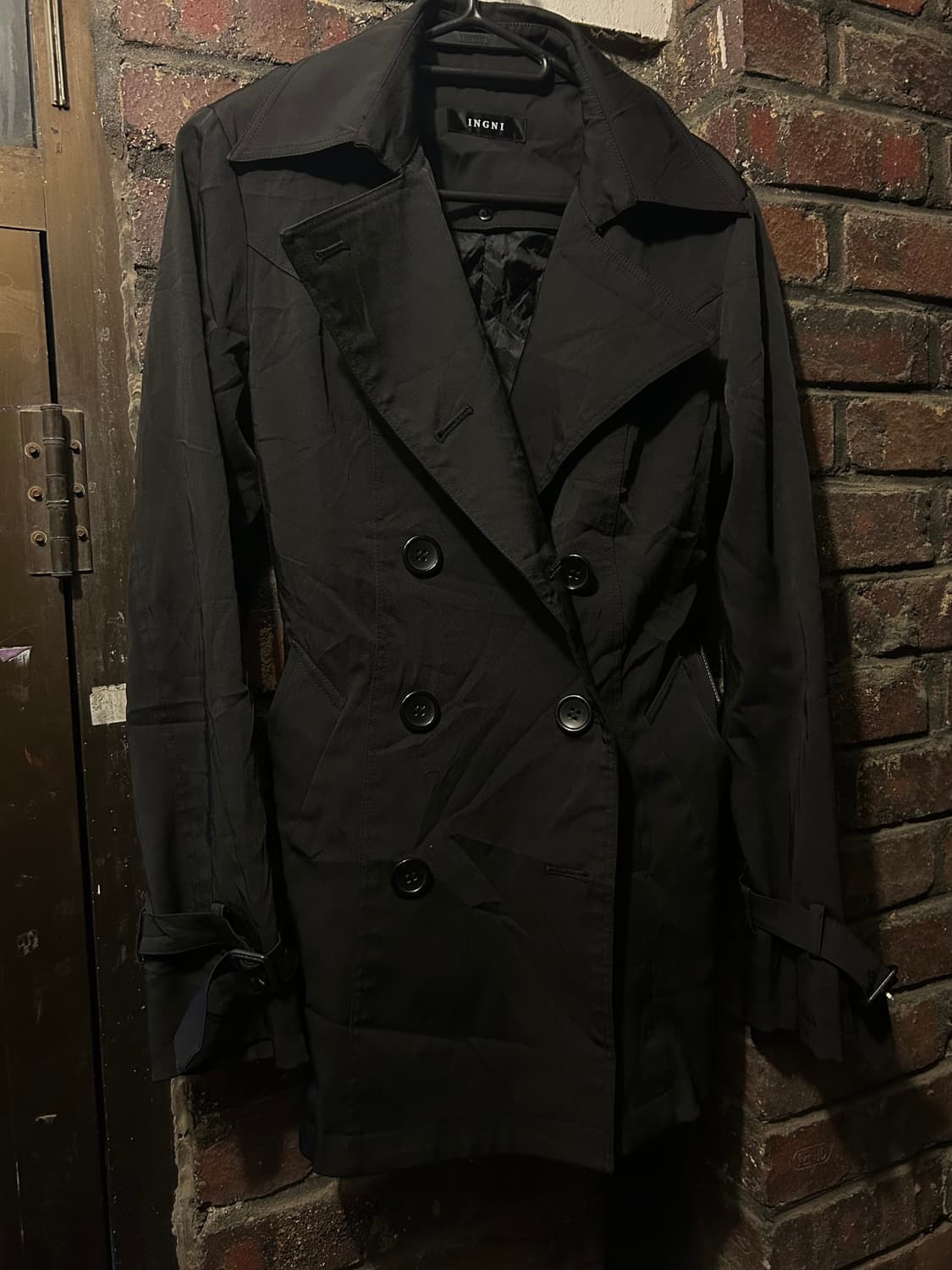 2000s JPN ingni 고딕 블랙 버튼 숏 코트자켓  상품이미지1